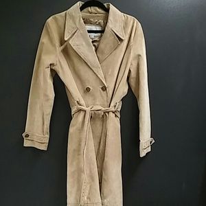 Wilsons Leather Suede Trench Coat